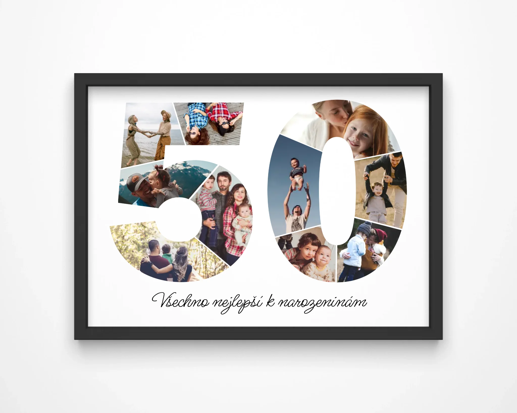 Fotokoláž s číslem – Personalizovaný dárek k 50. narozeninám